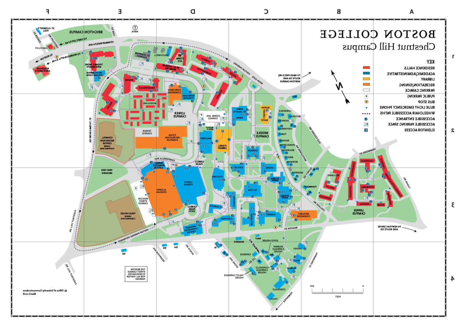 Boston College Chestnut Hill Campus Map