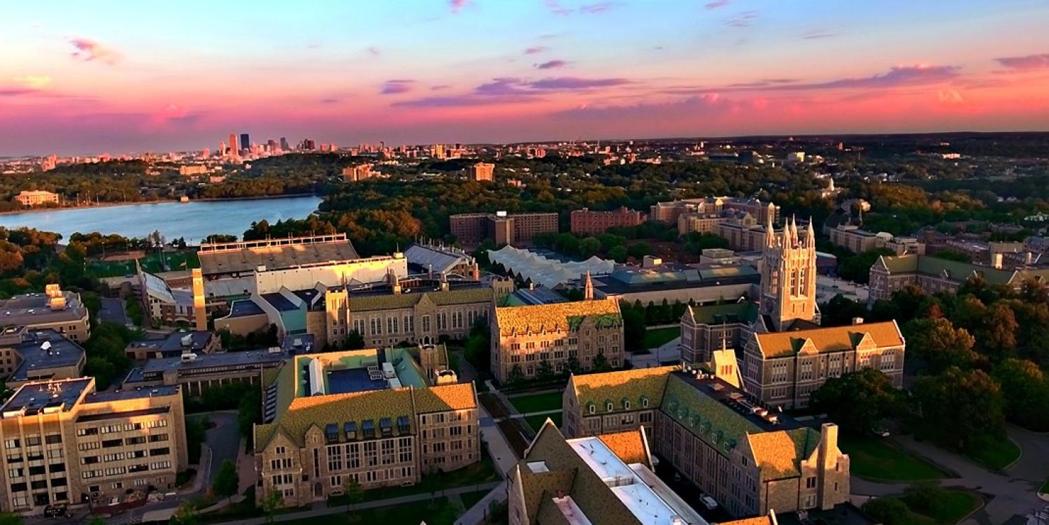 Campus at sunset